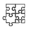 ikona przedstawiająca puzzle obrazujące integrację